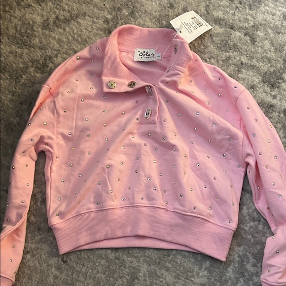 Lola + The Boys Pink Button-Up sparkle short Set - Picture 4 of 6